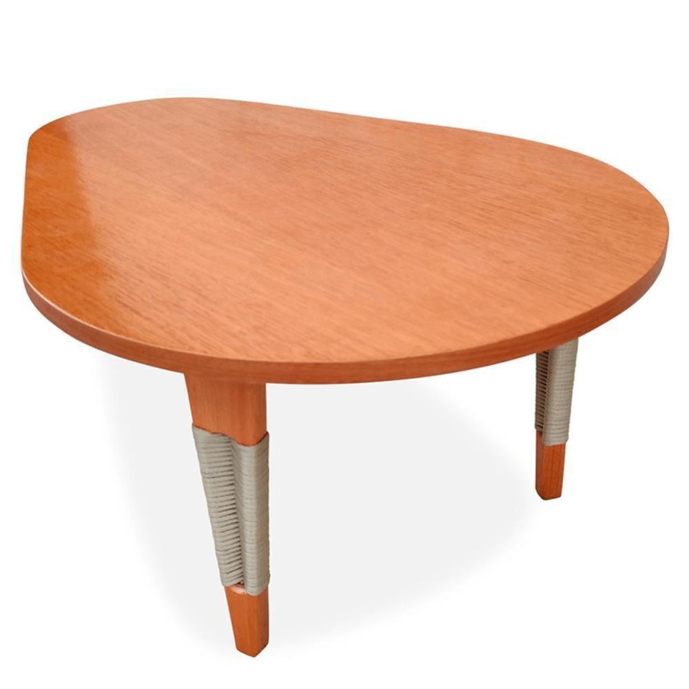 Mesa De Centro Oval Elon Ozki 98 Cm Madeira Eucalipto Cedro Corda Chata Prata - 8