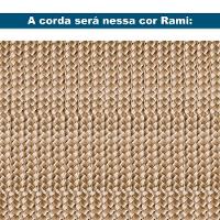 Mesa De Centro Los Ozki 120 Cm Madeira Eucalipto Cedro Corda Redonda Rami E Tampo De Vidro - 2