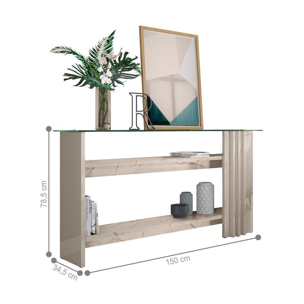 Conjunto Bancada E Mesa De Centro Darshan Calacata Off-white - 5