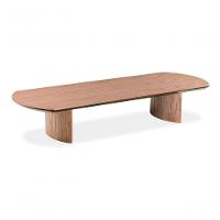 Mesa De Centro Genebra Univ Retangular 160 Cm Carvalho Amêndoa - 1