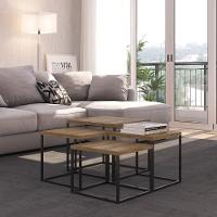 Conjunto Mesas De Centro Cube Vermont - Artesano - 3