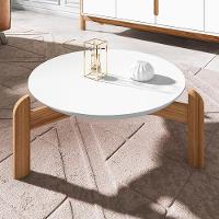 Mesa De Centro Chris Branco Cedro - 1