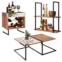 Kit Mesa De Centro E Prateleira Multiuso Demolição - 1