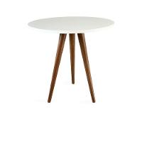Mesa Lateral De Canto Tripé 50X50Cm Branco - 1