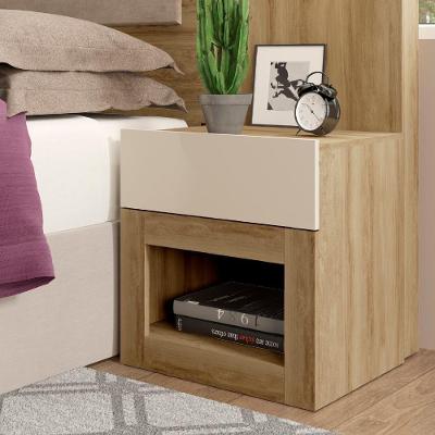Mesa Lateral/cabeceira 1 Gaveta Noce Carraro