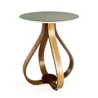 Mesa Lateral De Canto Pés Cebola 60X50Cm Espelhada Branco - 1