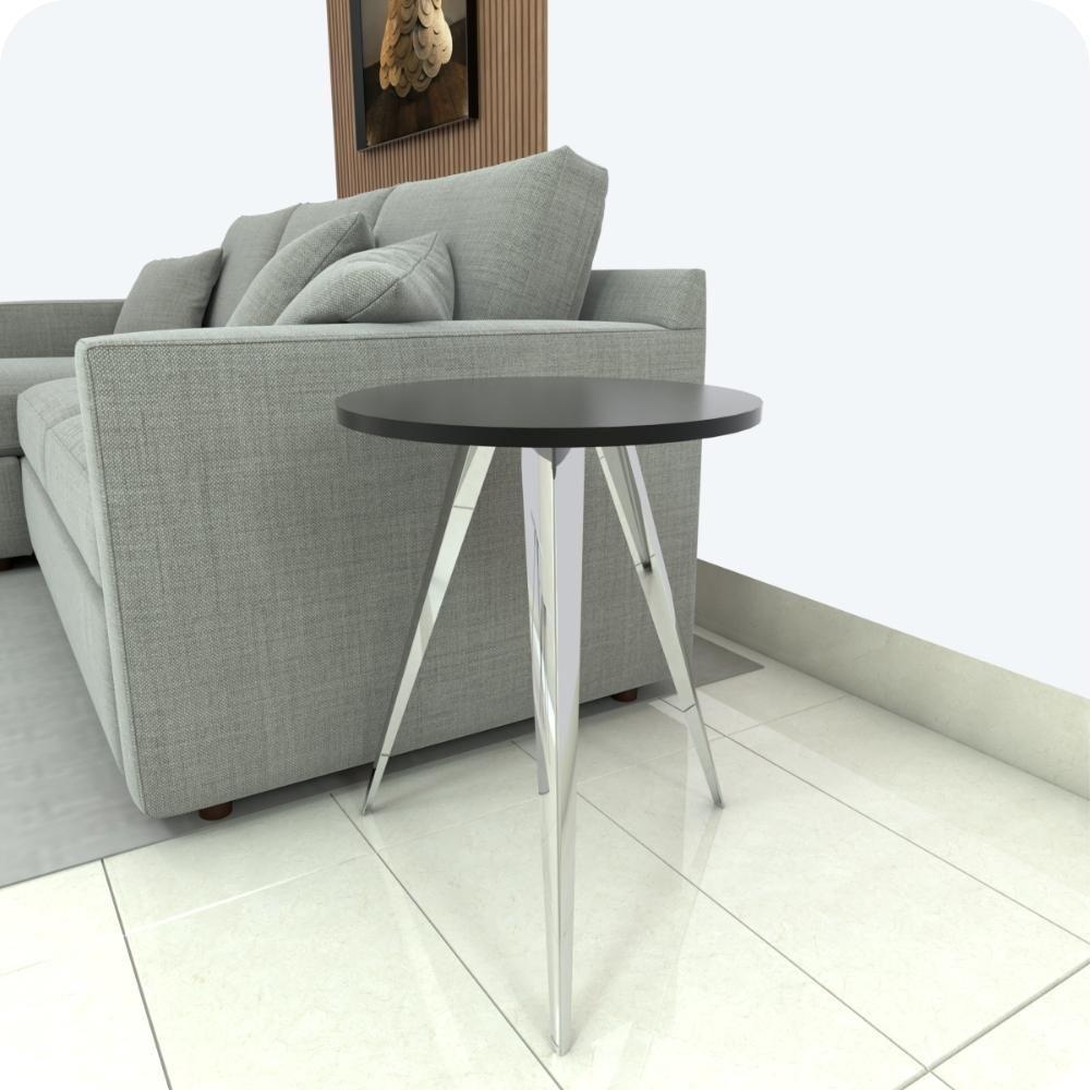 Mesinha Lateral De Canto Para Sala E Quarto Redonda C.p - 3