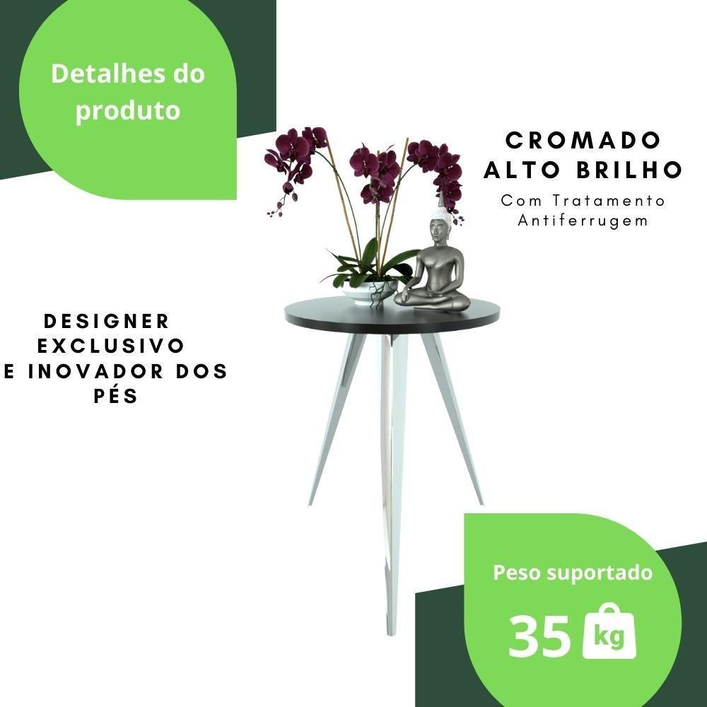 Mesinha Lateral De Canto Para Sala E Quarto Redonda C.p - 4