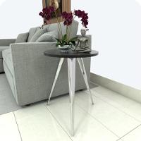 Mesinha Lateral De Canto Para Sala E Quarto Redonda C.p - 2