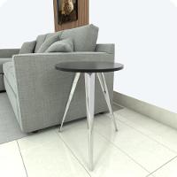 Mesinha Lateral De Canto Para Sala E Quarto Redonda C.p - 3