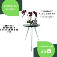 Mesinha Lateral De Canto Para Sala E Quarto Redonda C.p