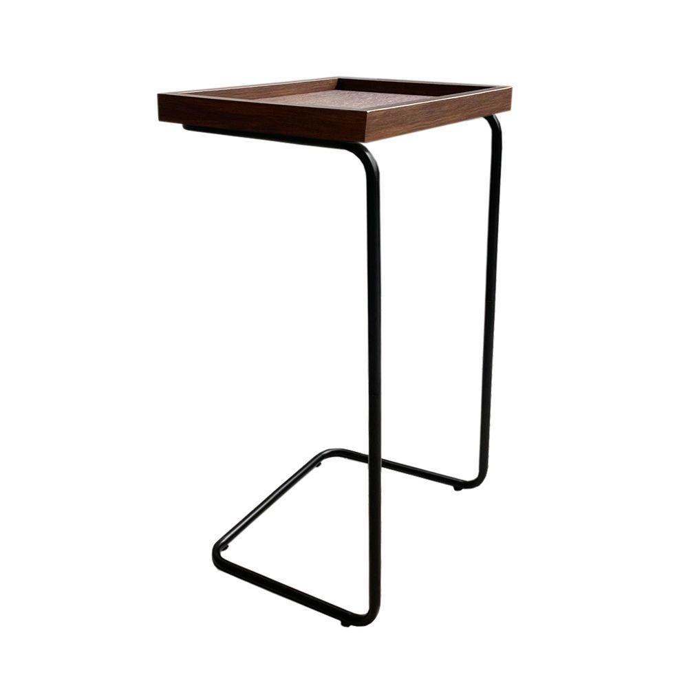 Mesa De Apoio Lateral Para Sofá Ou Cama Castanho Preta - 1