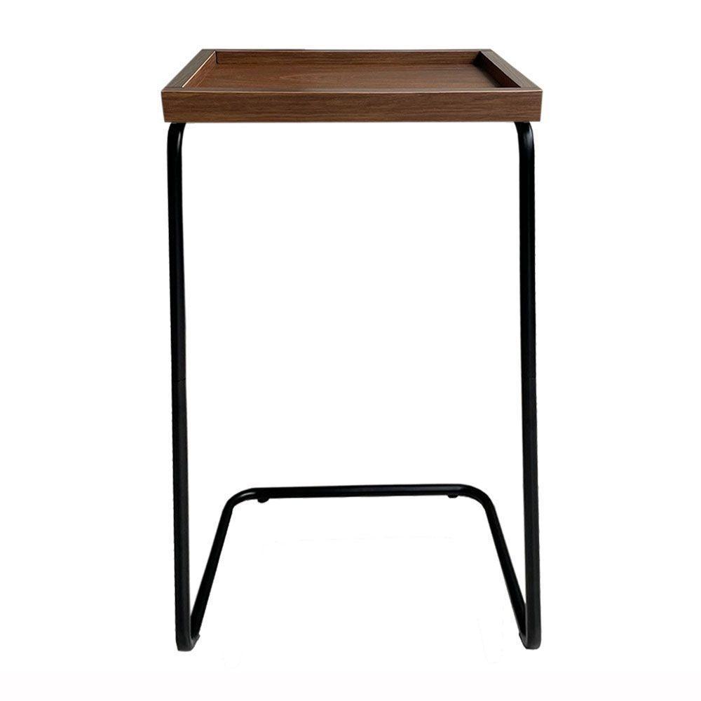 Mesa De Apoio Lateral Para Sofá Ou Cama Castanho Preta - 3
