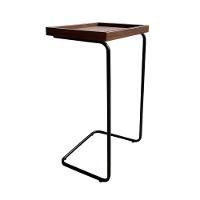 Mesa De Apoio Lateral Para Sofá Ou Cama Castanho Preta - 1