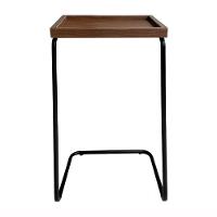 Mesa De Apoio Lateral Para Sofá Ou Cama Castanho Preta - 3