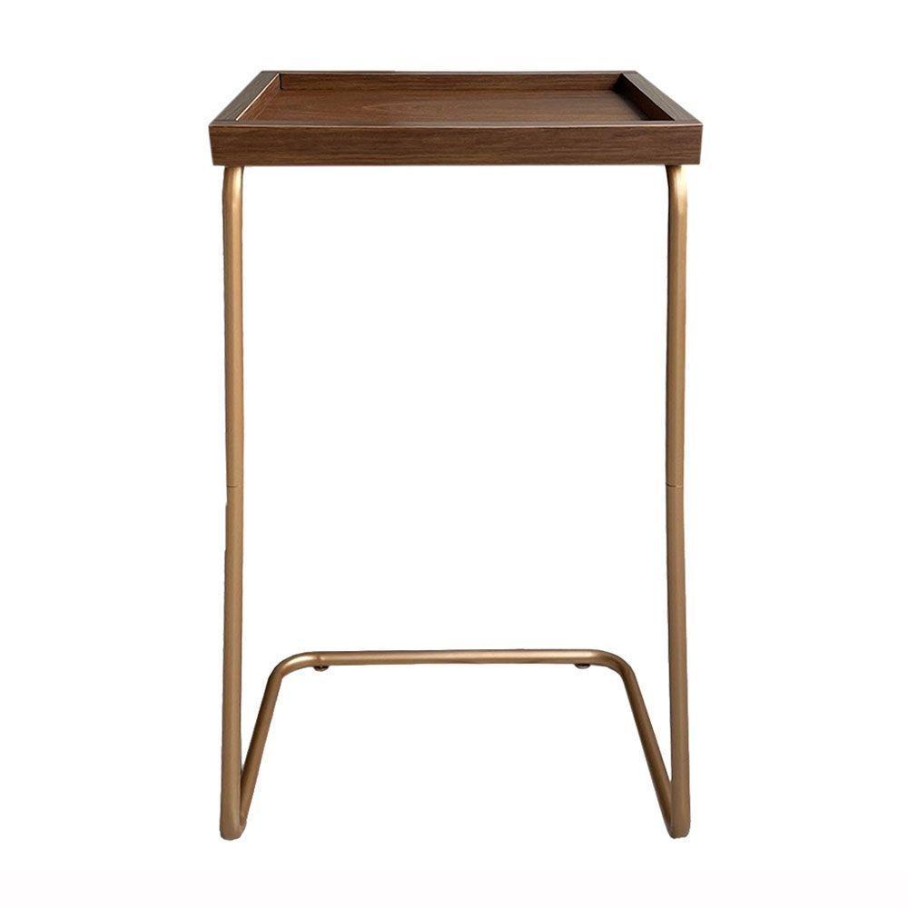 Mesa De Apoio Lateral Para Sofá Ou Cama Castanho Cobre - 3