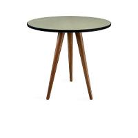 Mesa Lateral De Canto Tripé 50X50Cm Espelhada Preto - 1