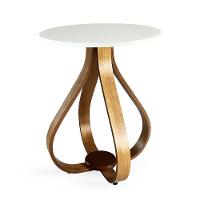 Mesa Lateral De Canto Pés Cebola 60X50Cm Branco - 1