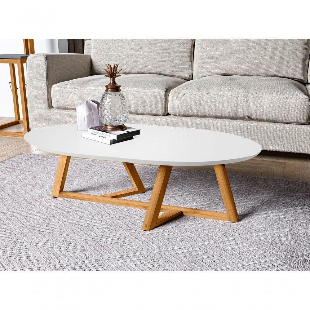 Mesa De Centro Jasper Branco Amêndoa - 2