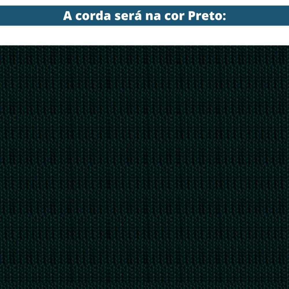 Mesa De Apoio Esfera Ozki 62 Cm Madeira Eucalipto Cedro Corda Plana Preto - 4