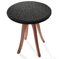 Mesa De Apoio Esfera Ozki 62 Cm Madeira Eucalipto Cedro Corda Plana Preto - 5