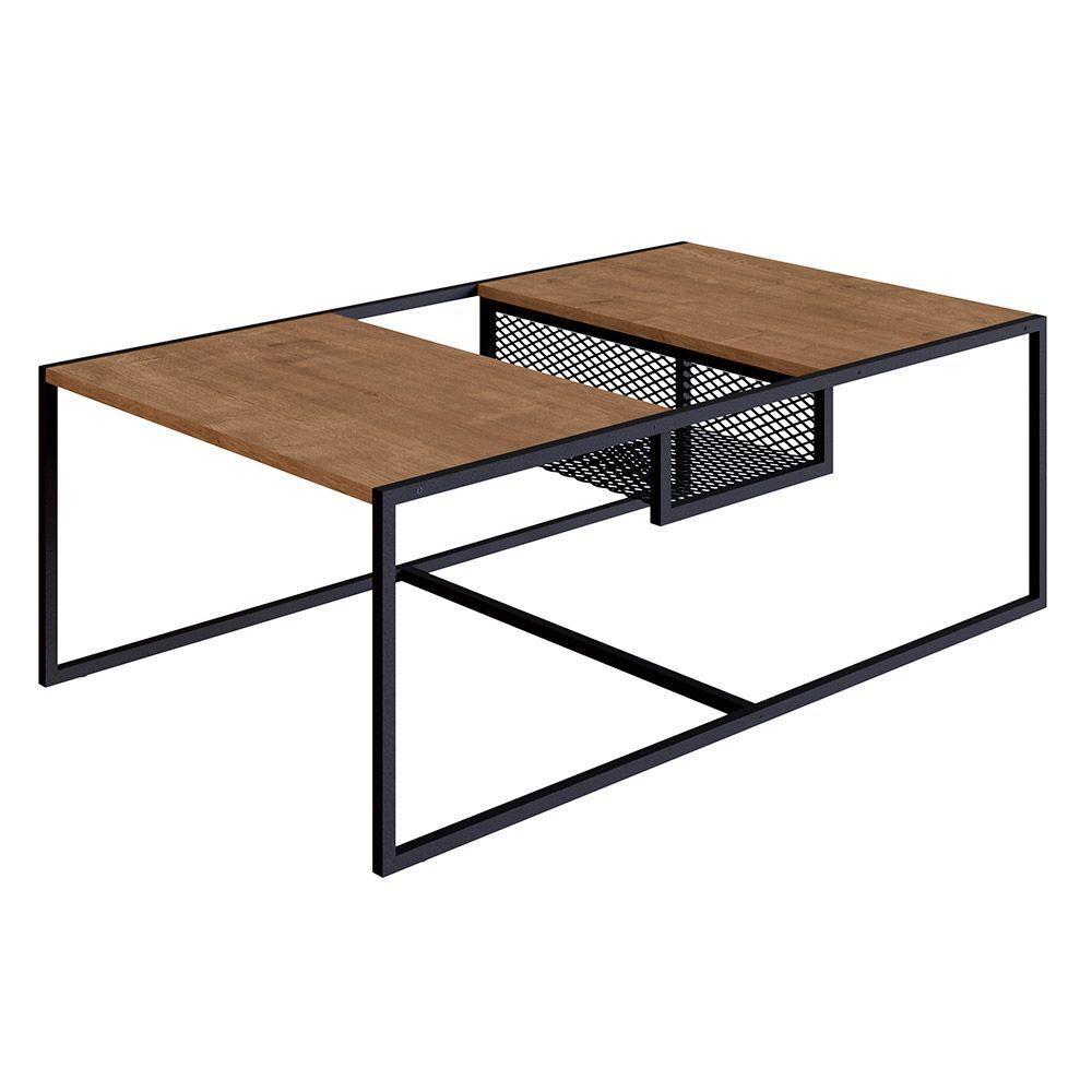 Mesa De Centro New Vermont E Preto 100 Cm - D'rossi - 1