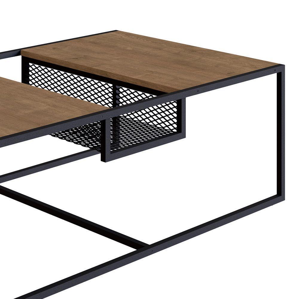 Mesa De Centro New Vermont E Preto 100 Cm - D'rossi - 5