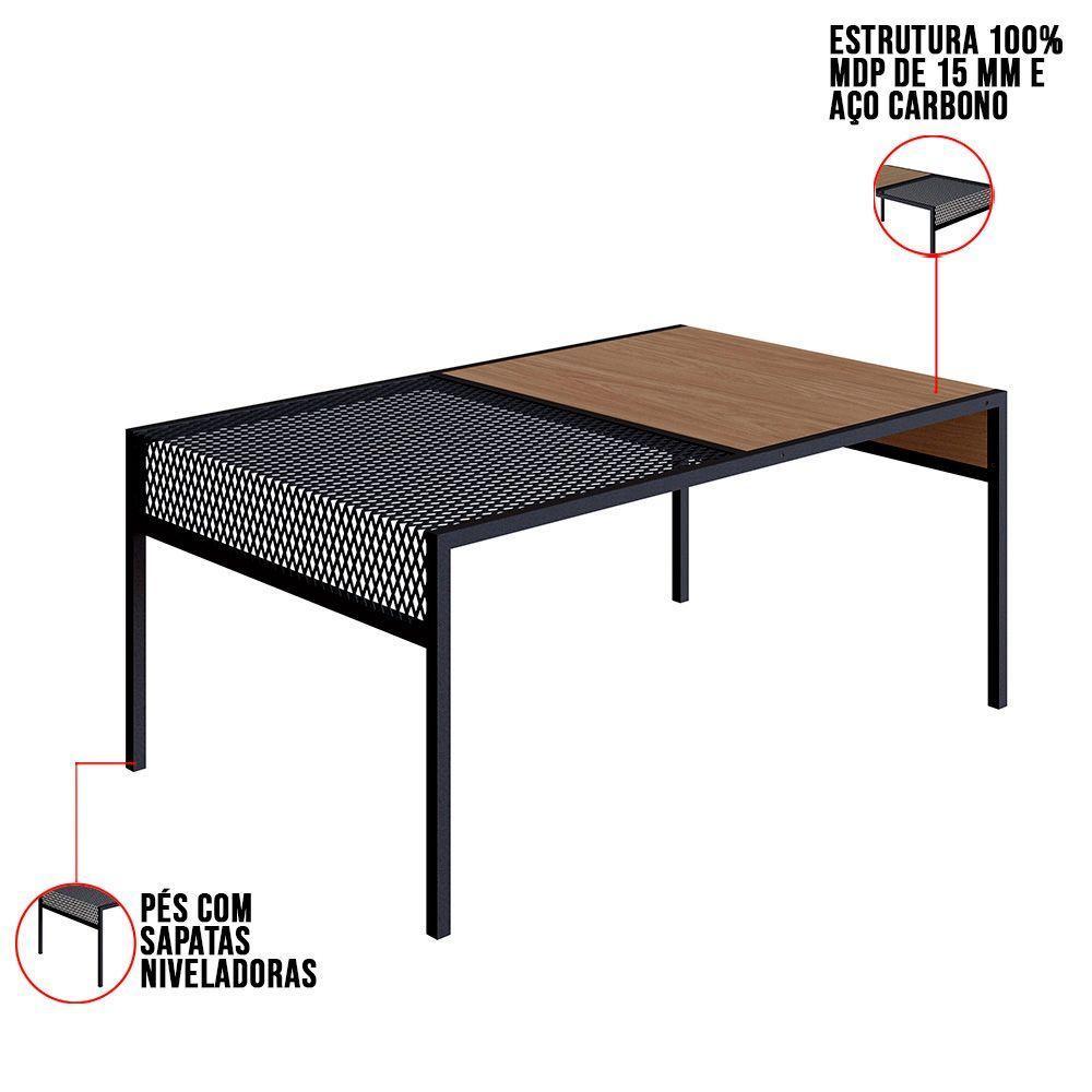 Mesa De Centro New Hanover E Preto 80 Cm - D'rossi - 2