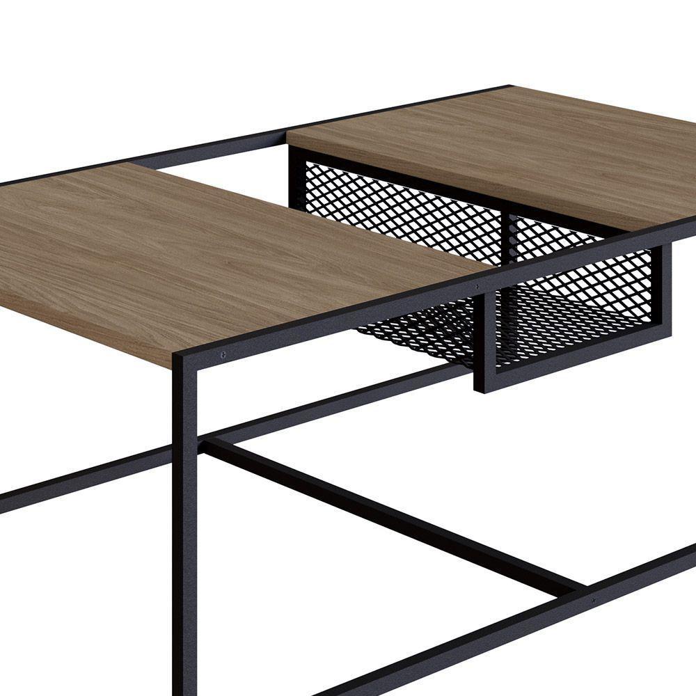 Mesa De Centro New Hanover E Preto 100 Cm - D'rossi - 5