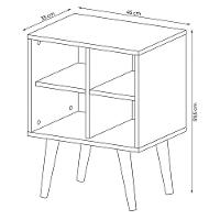 Mesa De Apoio Nicho E1720 Natural Off White - 6
