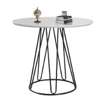 Mesa de Jantar Rubi 1,00 M Base Preta Bisart Decor Branco - 1
