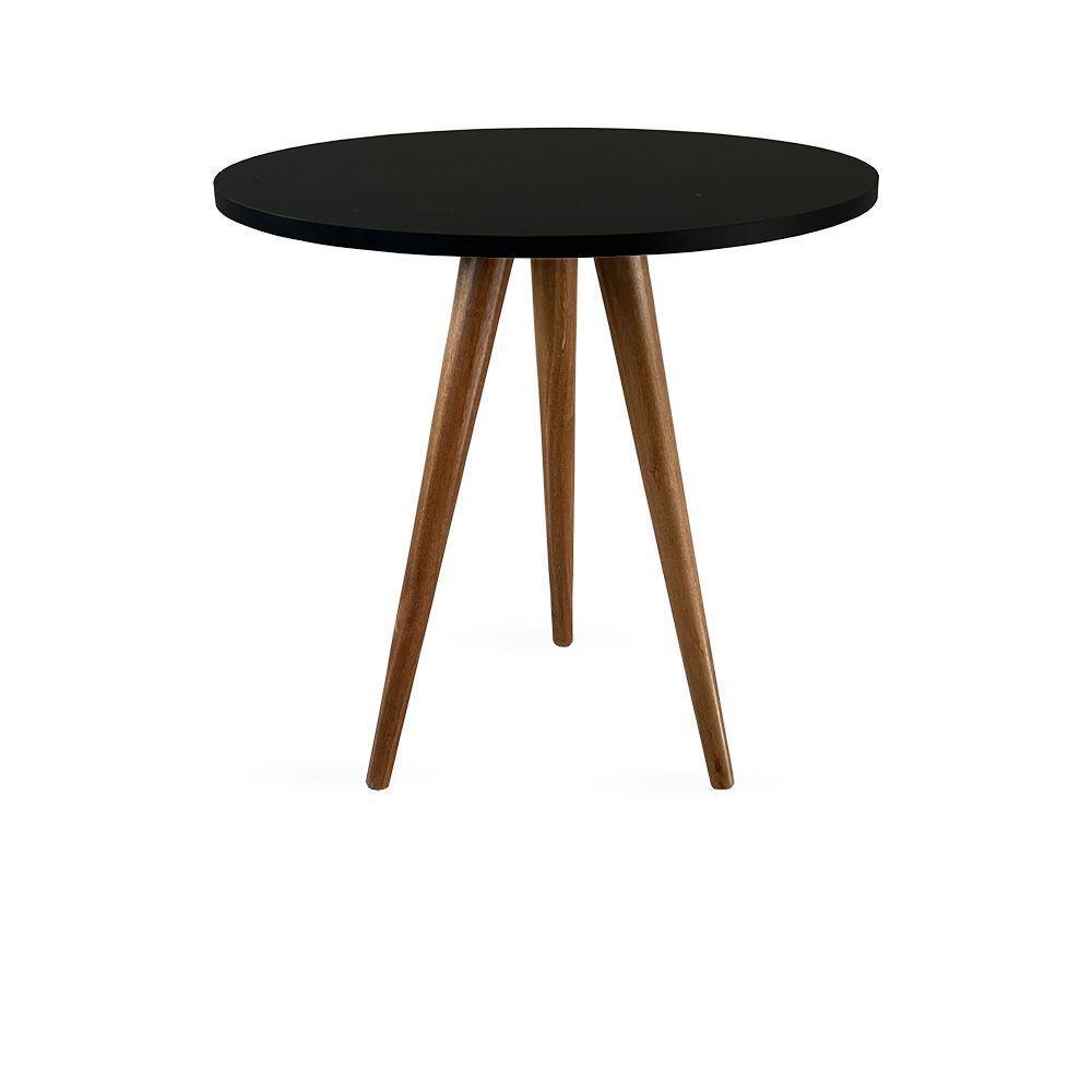Mesa Lateral De Canto Tripé 60X50Cm Preto - 1