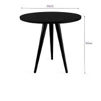 Mesa Lateral De Canto Tripé 60X50Cm Preto - 2