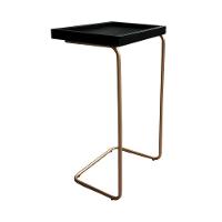 Mesa De Apoio Lateral Para Sofá Ou Cama Preta Cobre - 1