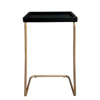 Mesa De Apoio Lateral Para Sofá Ou Cama Preta Cobre - 3