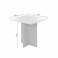 Mesa Sala De Jantar Robusta Tampo Com Vidro 90X90Cm Cinamomo/Off White Cinamomo/Off White - 2