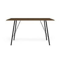 Mesa Sala De Jantar Paraty Preto 120X75Cm Tampo Amêndoa - Preto - 3