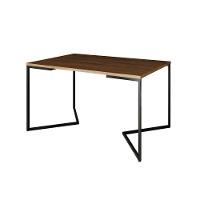 Mesa Jantar Industrial Amêndoa Retangular 137X90Cm Base V Ferro Preto - 1