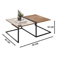 Kit Mesa De Centro E Prateleira Multiuso Demolição