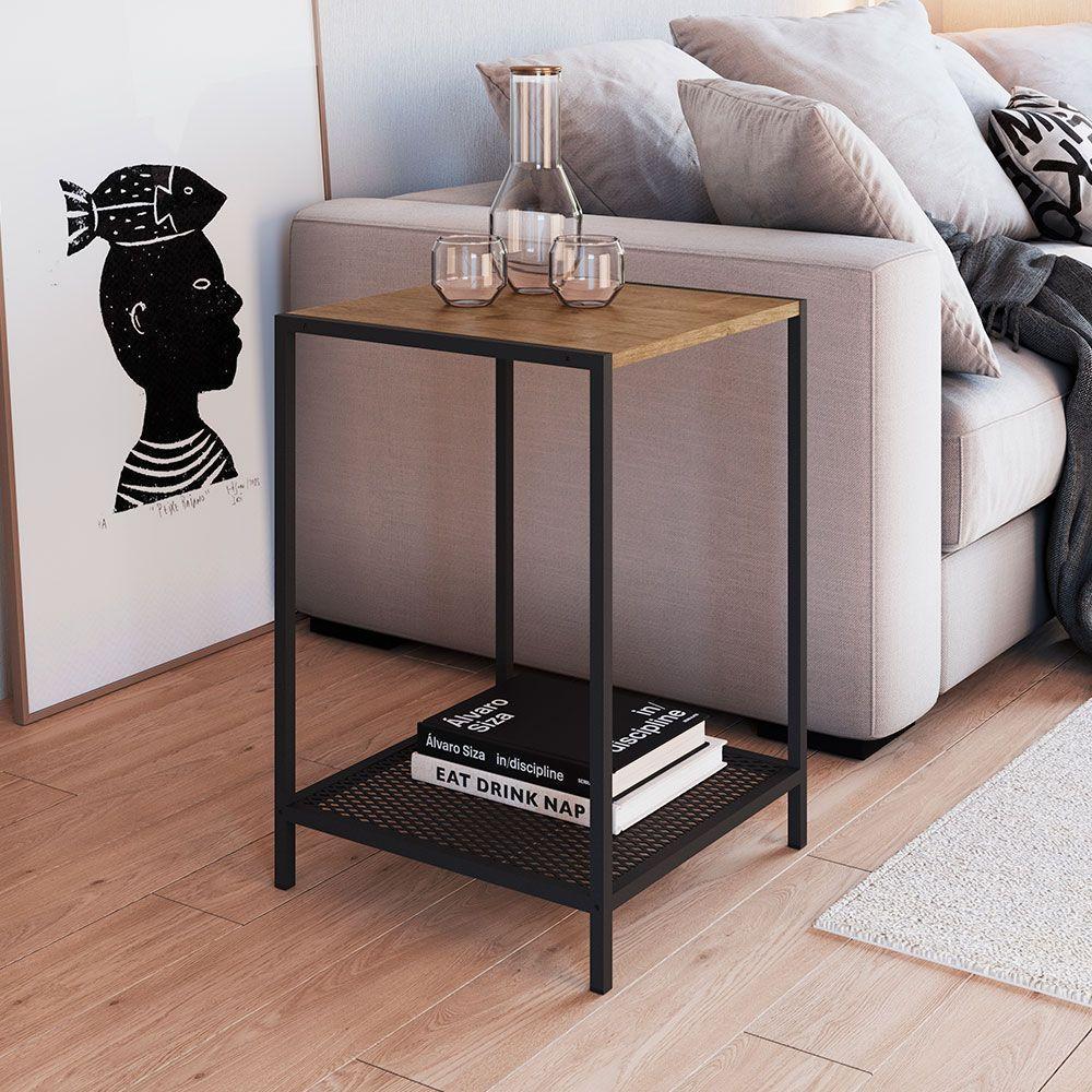 Mesa Lateral New 40 Cm Vermont E Preto - D'rossi - 5