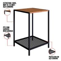 Mesa Lateral New 40 Cm Vermont E Preto - D'rossi - 2