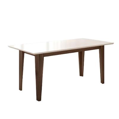 Mesa para Sala de Jantar Liz 6 Lugares Retangular Tampo MDP 160x90cm Amêndoa