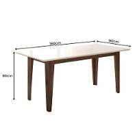 Mesa Para Sala De Jantar 160Cm Retangular Tampo Chanfrado Liz Poliman Amêndoa Com Off White - 8