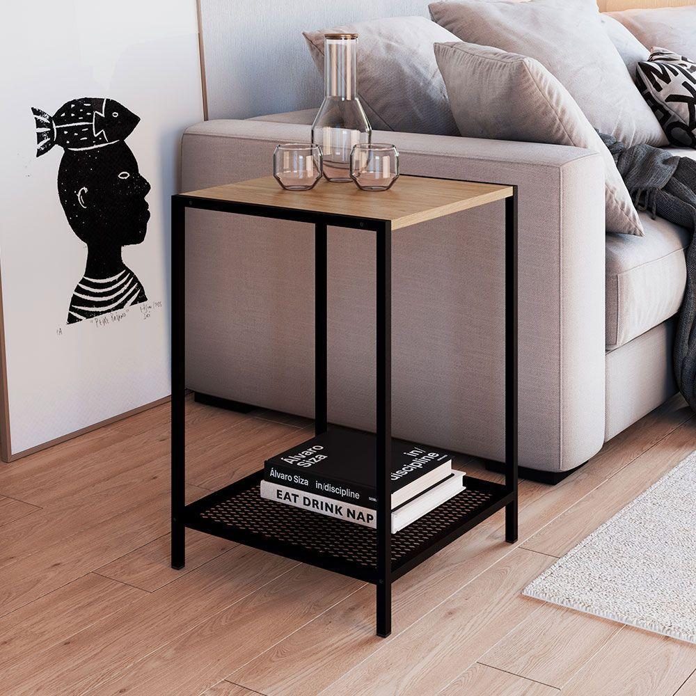 Mesa Lateral New 40 Cm Hanover E Preto - D'rossi - 5