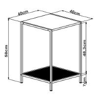 Mesa Lateral New 40 Cm Hanover E Preto - D'rossi - 3