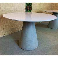 Mesa De Jantar Cone Concreto 130 Cm Tampo Laqueada Cor Branco - 3