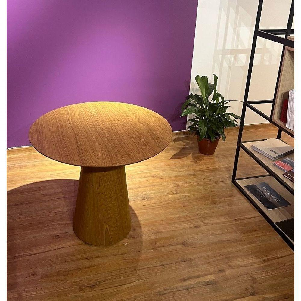 Mesa De Jantar Cone 80 Cm Base Madeira Freijó Tampo Freijó Marrom - 2
