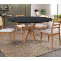 Mesas De Jantar Pandora Cor Preto Diâmetro 1,20m - 1