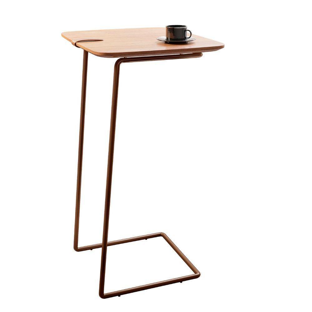 Mesa Apoio Lateral Para Sofá Atenas Pé Café Larflex Cinamomo - 1