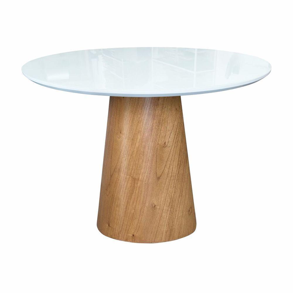 Mesas De Jantar Cone Cor Branco Diâmetro 90cm - 2
